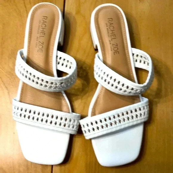 Rachel Zoe white slip on sandals.  Size 9 - Picture 1 of 7